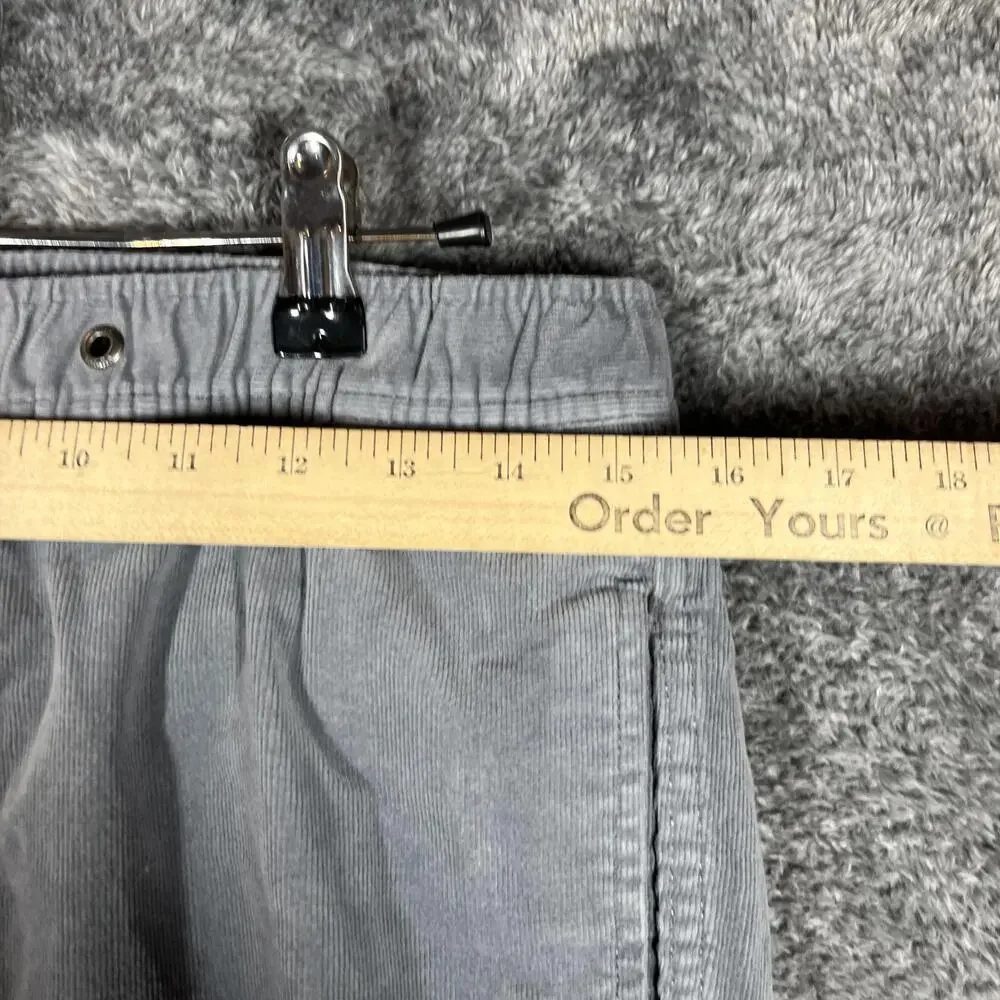 Vuori Pants Mens Medium Gray Chino Corduroy Relaxed Tapered Pleated
